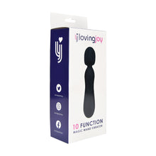 Load image into Gallery viewer, loving-joy-10-function-magic-wand-vibrator-black