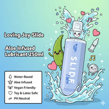 Load image into Gallery viewer, loving-joy-slide-aloe-infused-water-based-lubricant-250ml