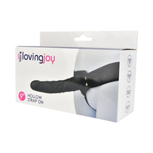 Load image into Gallery viewer, loving-joy-8-inch-hollow-strap-on-black