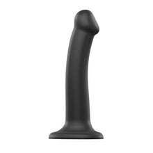 Load image into Gallery viewer, strap-on-me-semi-realistic-dual-density-bendable-dildo-black-medium