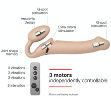 Load image into Gallery viewer, strap-on-me-vibrating-strap-on-medium-vanilla