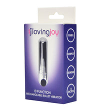 Load image into Gallery viewer, loving-joy-10-function-rechargeable-bullet-vibrator-silver