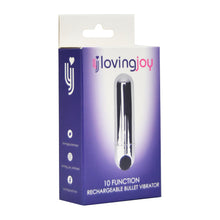 Load image into Gallery viewer, loving-joy-10-function-rechargeable-bullet-vibrator-silver
