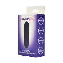 Load image into Gallery viewer, loving-joy-10-function-rechargeable-bullet-vibrator-black