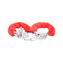 Load image into Gallery viewer, bound-to-play-heavy-duty-furry-handcuffs-red