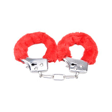 Load image into Gallery viewer, bound-to-play-heavy-duty-furry-handcuffs-red