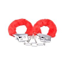 Load image into Gallery viewer, bound-to-play-heavy-duty-furry-handcuffs-red