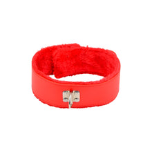 Load image into Gallery viewer, bound-to-please-furry-collar-with-leash-red