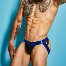 Load image into Gallery viewer, c4m-desire-jockstrap-blue-leatherette-large