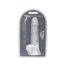 Load image into Gallery viewer, loving-joy-7-inch-dildo-with-balls-clear