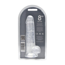 Load image into Gallery viewer, loving-joy-8-inch-dildo-with-balls-clear