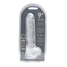 Load image into Gallery viewer, loving-joy-9-inch-dildo-with-balls-clear