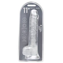 Load image into Gallery viewer, loving-joy-11-inch-dildo-with-balls-clear