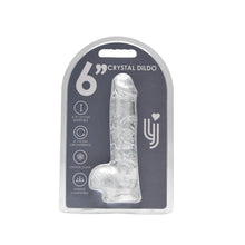 Load image into Gallery viewer, loving-joy-6-inch-dildo-with-balls-clear