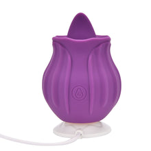 Load image into Gallery viewer, loving-joy-rose-licking-clitoral-vibrator-purple