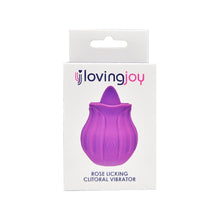 Load image into Gallery viewer, loving-joy-rose-licking-clitoral-vibrator-purple