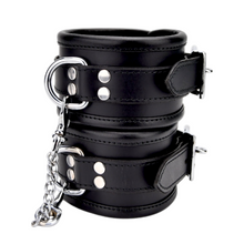 Load image into Gallery viewer, bound-leather-wrist-restraints