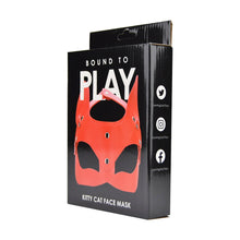 Load image into Gallery viewer, bound-to-play-kitty-cat-face-mask-red
