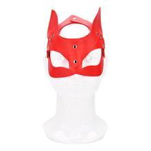 Load image into Gallery viewer, bound-to-play-kitty-cat-face-mask-red