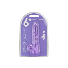 Load image into Gallery viewer, loving-joy-6-inch-dildo-with-balls-purple
