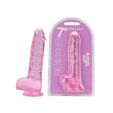 Load image into Gallery viewer, loving-joy-7-inch-dildo-with-balls-pink