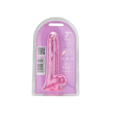 Load image into Gallery viewer, loving-joy-7-inch-dildo-with-balls-pink