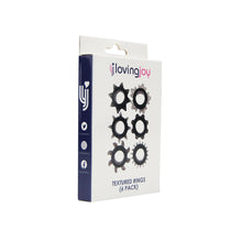 Load image into Gallery viewer, loving-joy-textured-cock-ring-set-6-pack