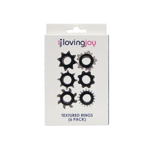 Load image into Gallery viewer, loving-joy-textured-cock-ring-set-6-pack