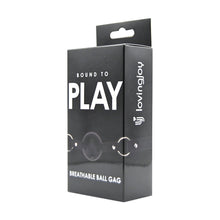 Load image into Gallery viewer, bound-to-play-breathable-ball-gag-black