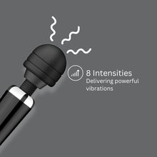 Load image into Gallery viewer, loving-joy-rechargeable-magic-wand-vibrator-black