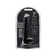 Load image into Gallery viewer, loving-joy-7-inch-dildo-with-balls-black