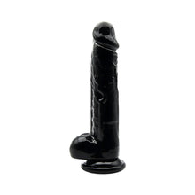 Load image into Gallery viewer, loving-joy-8-inch-dildo-with-balls-black