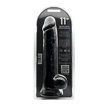 Load image into Gallery viewer, loving-joy-11-inch-dildo-with-balls-black