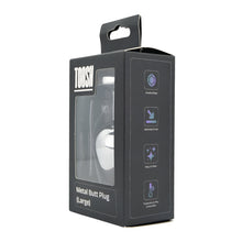 Load image into Gallery viewer, toosh-silver-metal-butt-plug-large-clear-stone