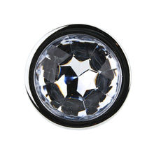 Load image into Gallery viewer, toosh-silver-metal-butt-plug-large-clear-stone