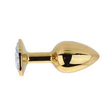 Load image into Gallery viewer, toosh-gold-metal-butt-plug-small-clear-stone