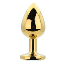 Load image into Gallery viewer, toosh-gold-metal-butt-plug-large-clear-stone