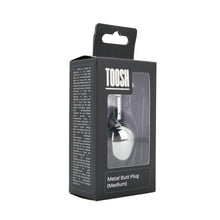 Load image into Gallery viewer, toosh-silver-metal-butt-plug-medium-pink-stone