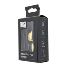 Load image into Gallery viewer, toosh-gold-metal-butt-plug-small-pink-stone