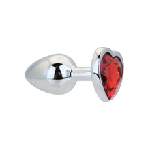 Load image into Gallery viewer, toosh-heart-shaped-silver-with-red-stone-small