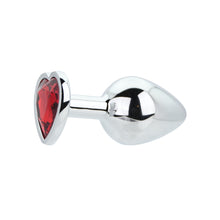 Load image into Gallery viewer, toosh-heart-shaped-silver-with-red-stone-medium