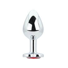 Load image into Gallery viewer, toosh-heart-shaped-silver-with-red-stone-medium