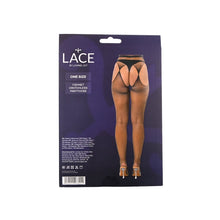 Load image into Gallery viewer, lace-by-lj-fishnet-crotchless-pantyhose-black