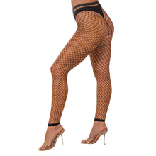Load image into Gallery viewer, lace-by-lj-one-size-industrial-net-footless-tights-black