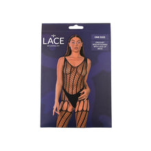 Load image into Gallery viewer, lace-by-lj-crochet-bodystocking-with-lace-up-back-black