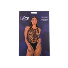 Load image into Gallery viewer, lace-by-lj-floral-halter-bodysuit-black