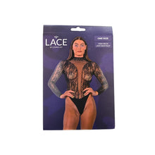 Load image into Gallery viewer, lace-by-lj-high-neck-lace-bodysuit-black