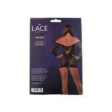 Load image into Gallery viewer, lace-by-lj-one-size-off-the-shoulder-mini-dress-black