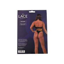 Load image into Gallery viewer, lace-by-lj-one-size-deep-v-teddy-with-bow-black