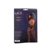 Load image into Gallery viewer, lace-by-lj-open-back-gloved-leopard-print-catsuit-black